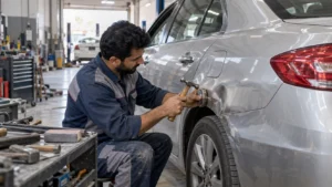 Read more about the article Car Body Repair in Sharjah: Dent, Scratch, and Accident Repair